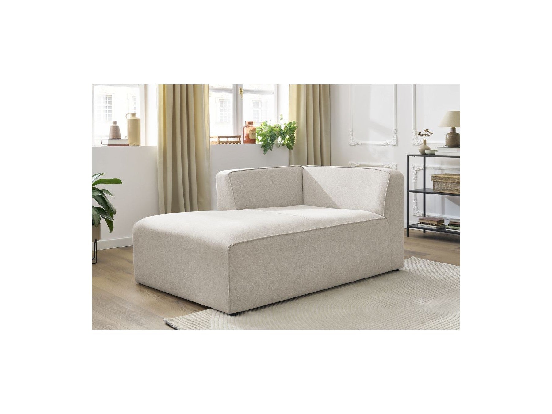 Chaise Longue for MEGEVE Modular Sofa - Mottled Fabric - Left Corner