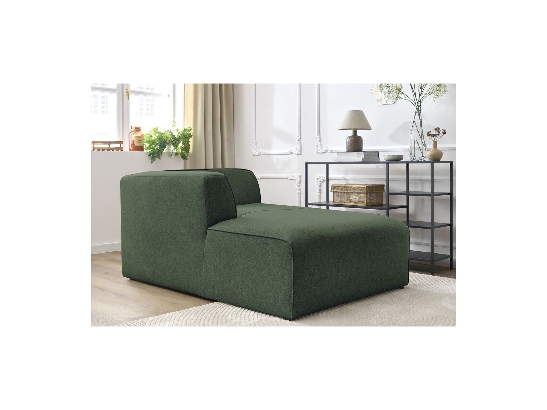 Chaise Longue for MEGEVE Modular Sofa - Mottled Fabric - Left Corner