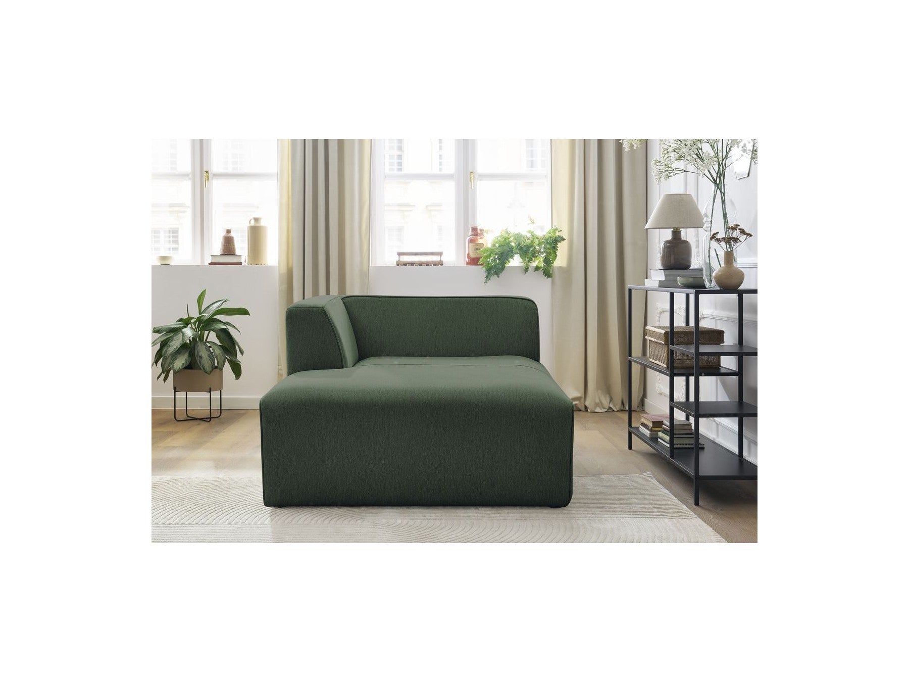 Chaise Longue for MEGEVE Modular Sofa - Mottled Fabric - Left Corner