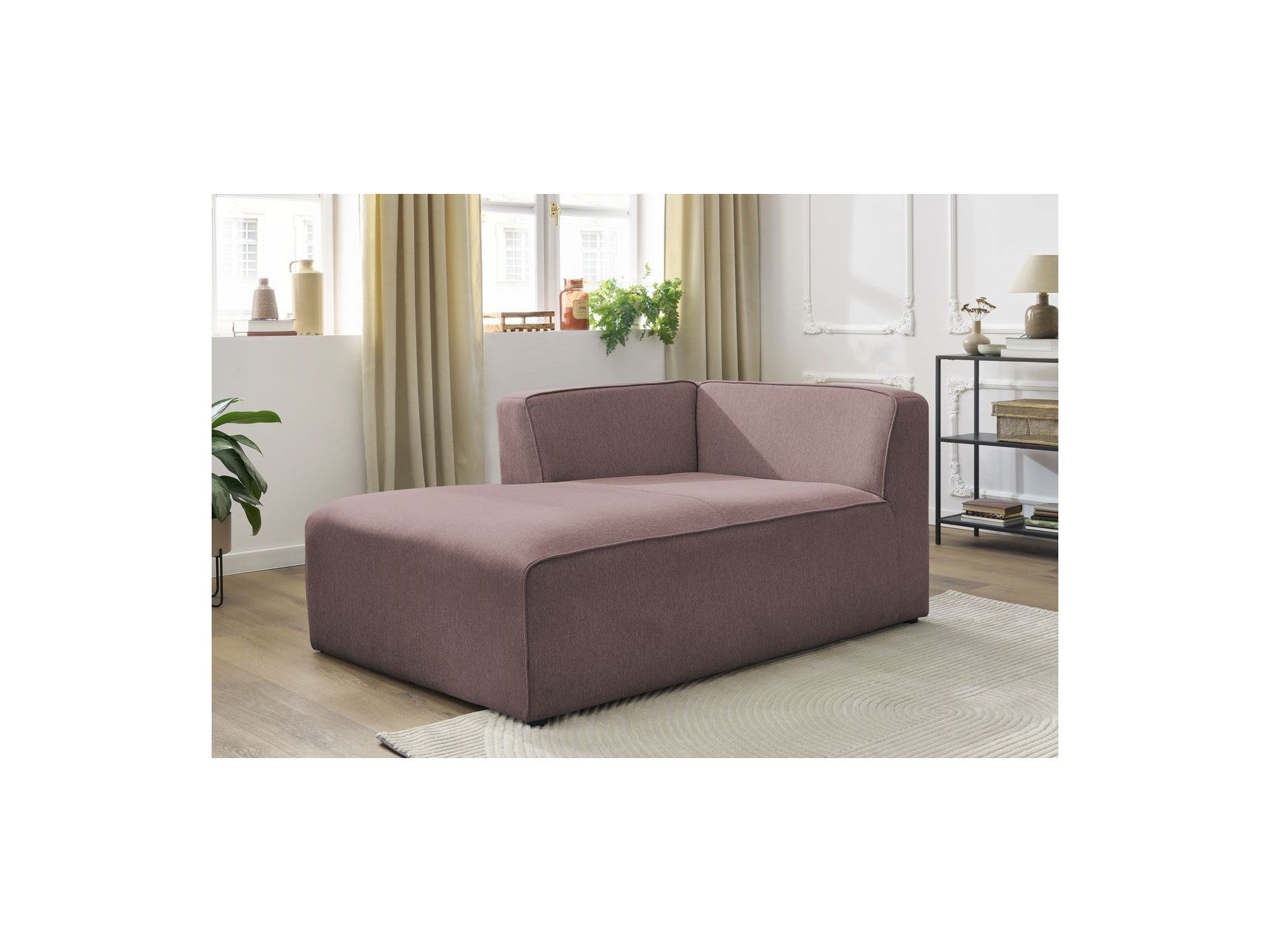 Chaise Longue for MEGEVE Modular Sofa - Mottled Fabric - Left Corner