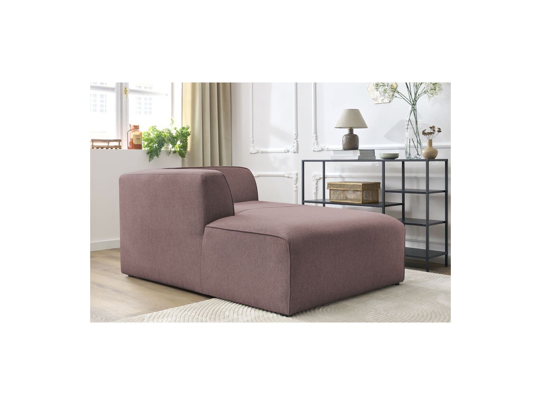 Chaise Longue for MEGEVE Modular Sofa - Mottled Fabric - Left Corner