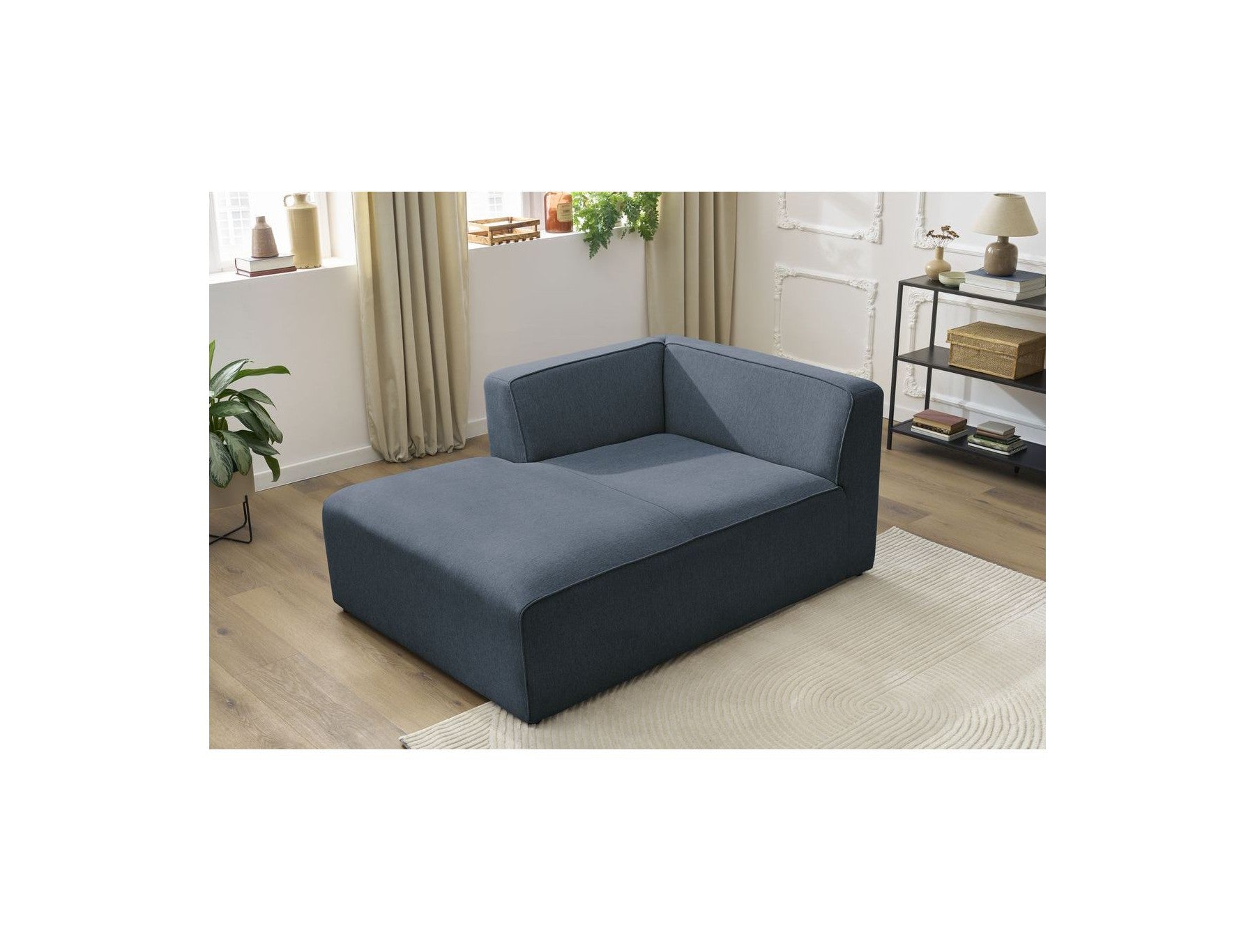 Chaise Longue for MEGEVE Modular Sofa - Mottled Fabric - Left Corner