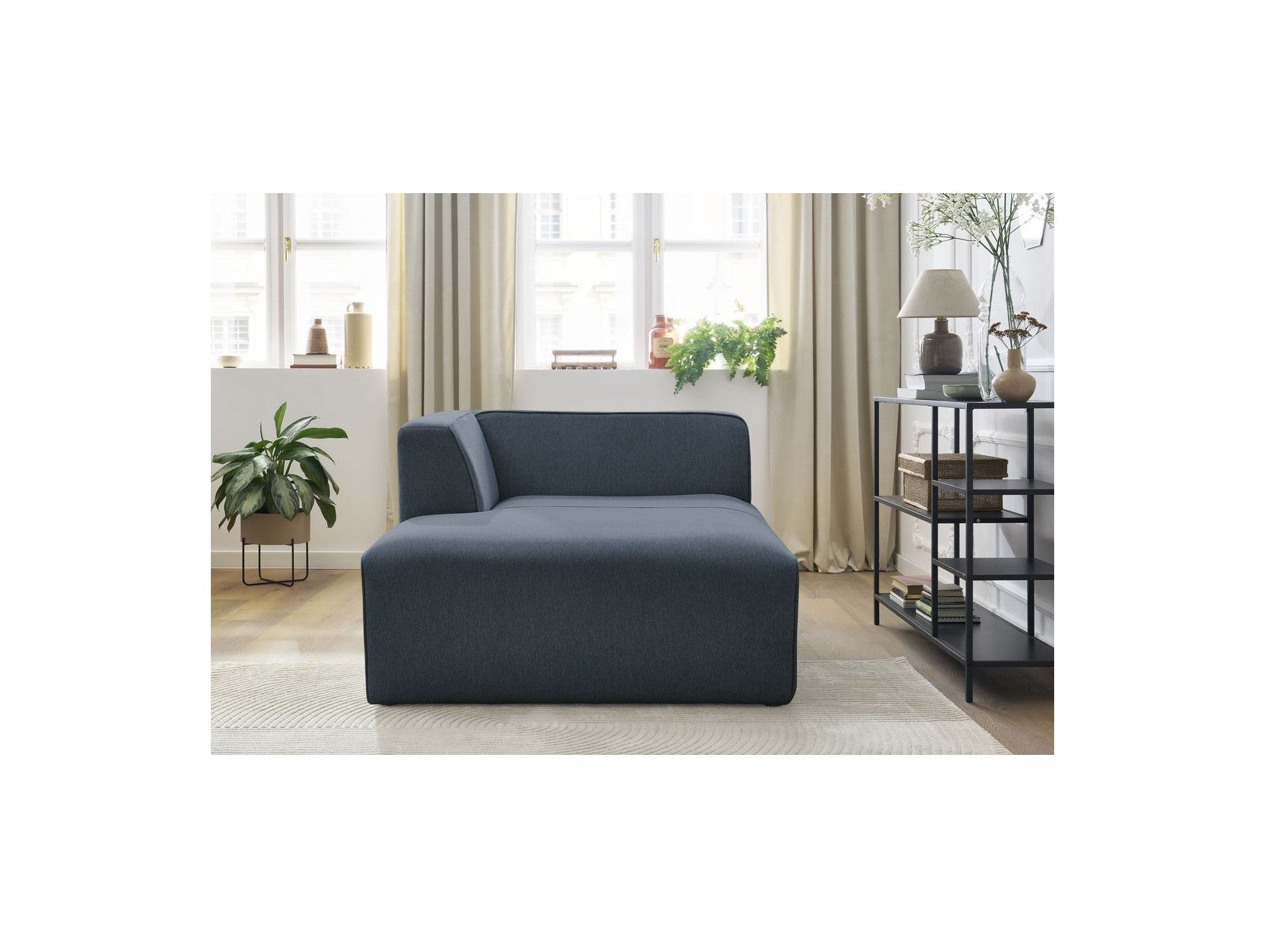 Chaise Longue for MEGEVE Modular Sofa - Mottled Fabric - Left Corner