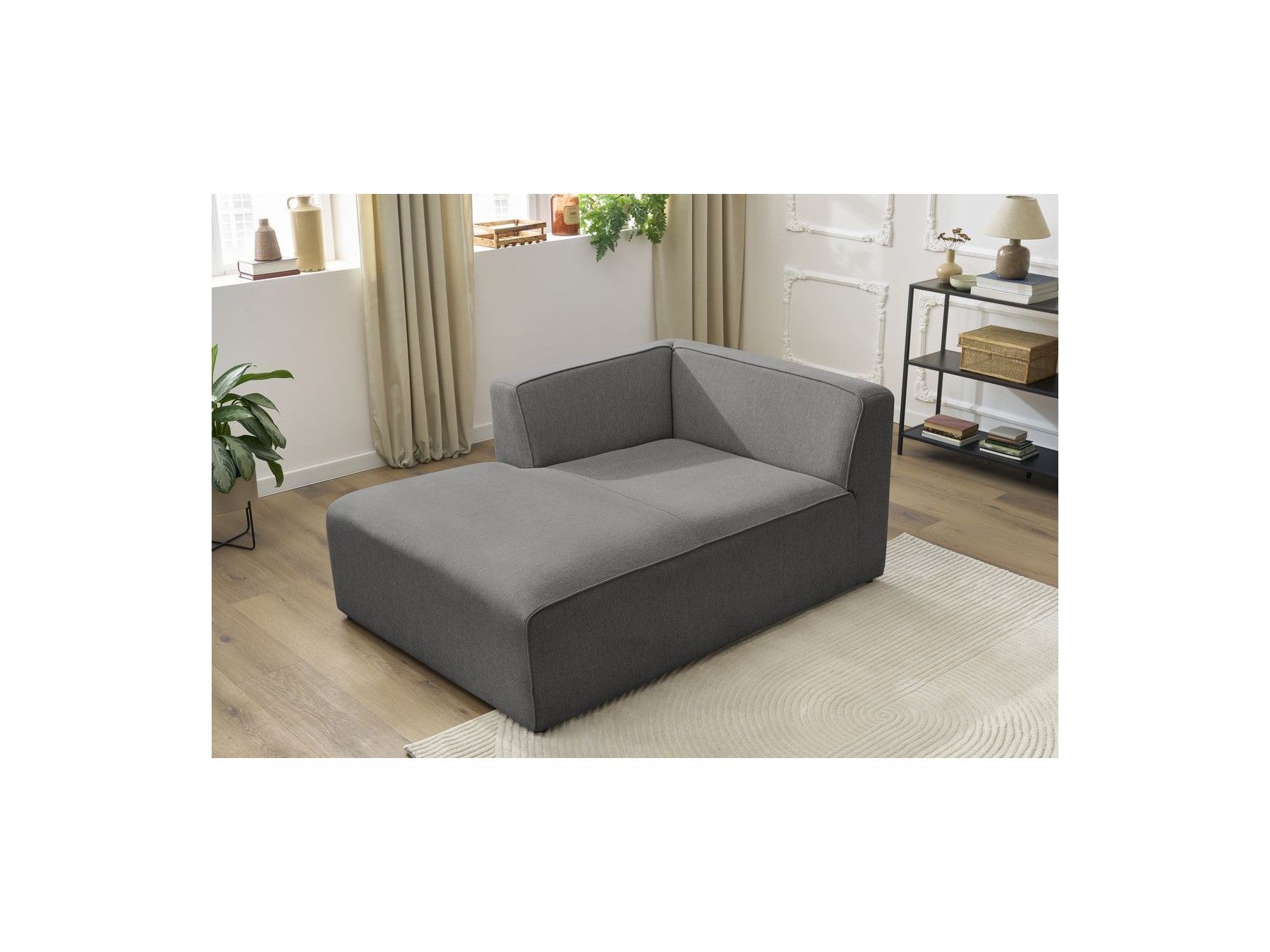 Chaise Longue for MEGEVE Modular Sofa - Mottled Fabric - Left Corner