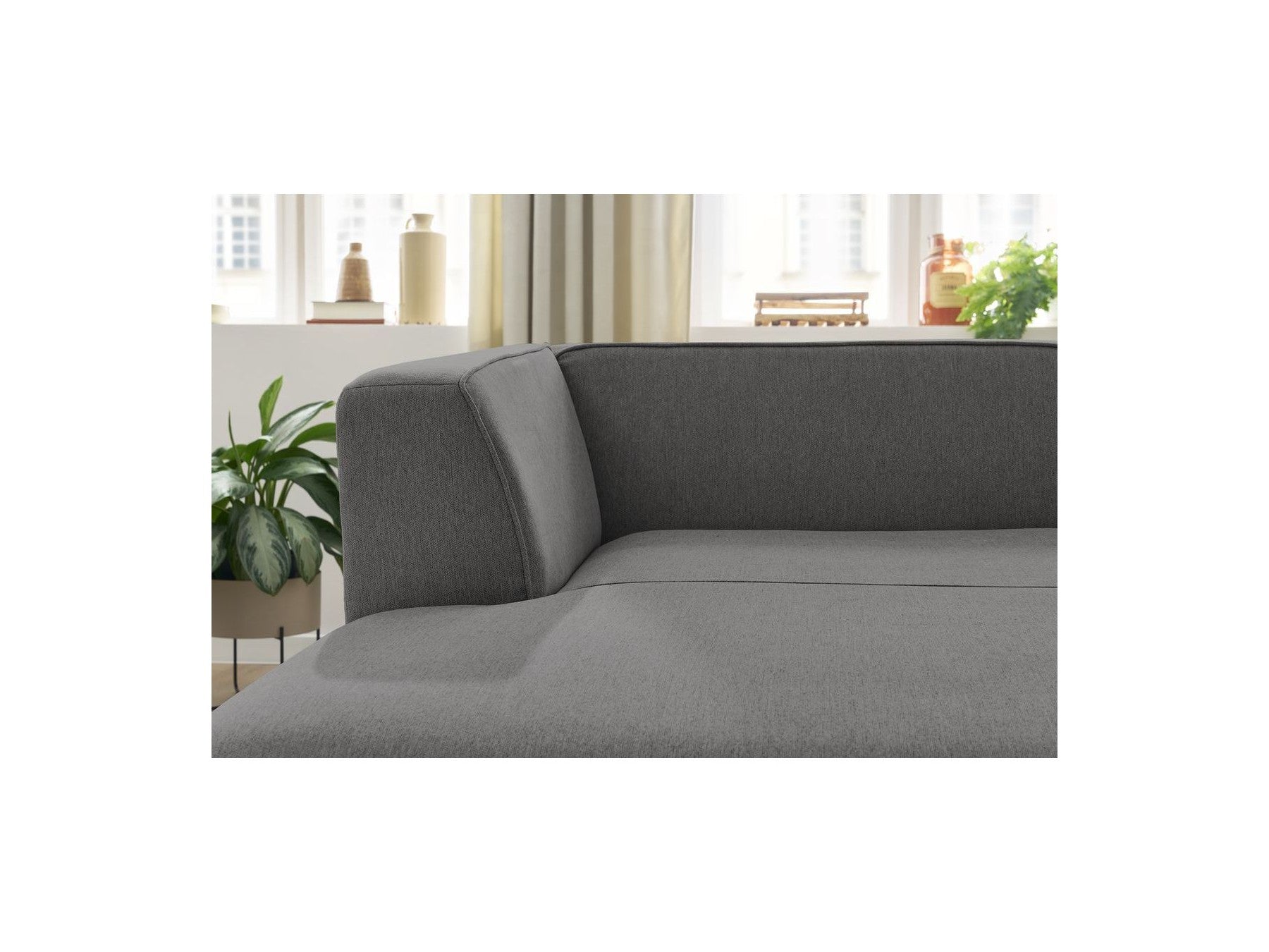 Chaise Longue for MEGEVE Modular Sofa - Mottled Fabric - Left Corner