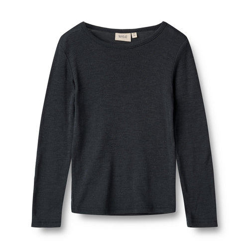 T-Shirt En Laine À Manches Longues Alfie - Navy - Enfant