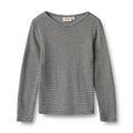 Camiseta de Lana de Manga Larga Alfie - Navy Stripe - Niño