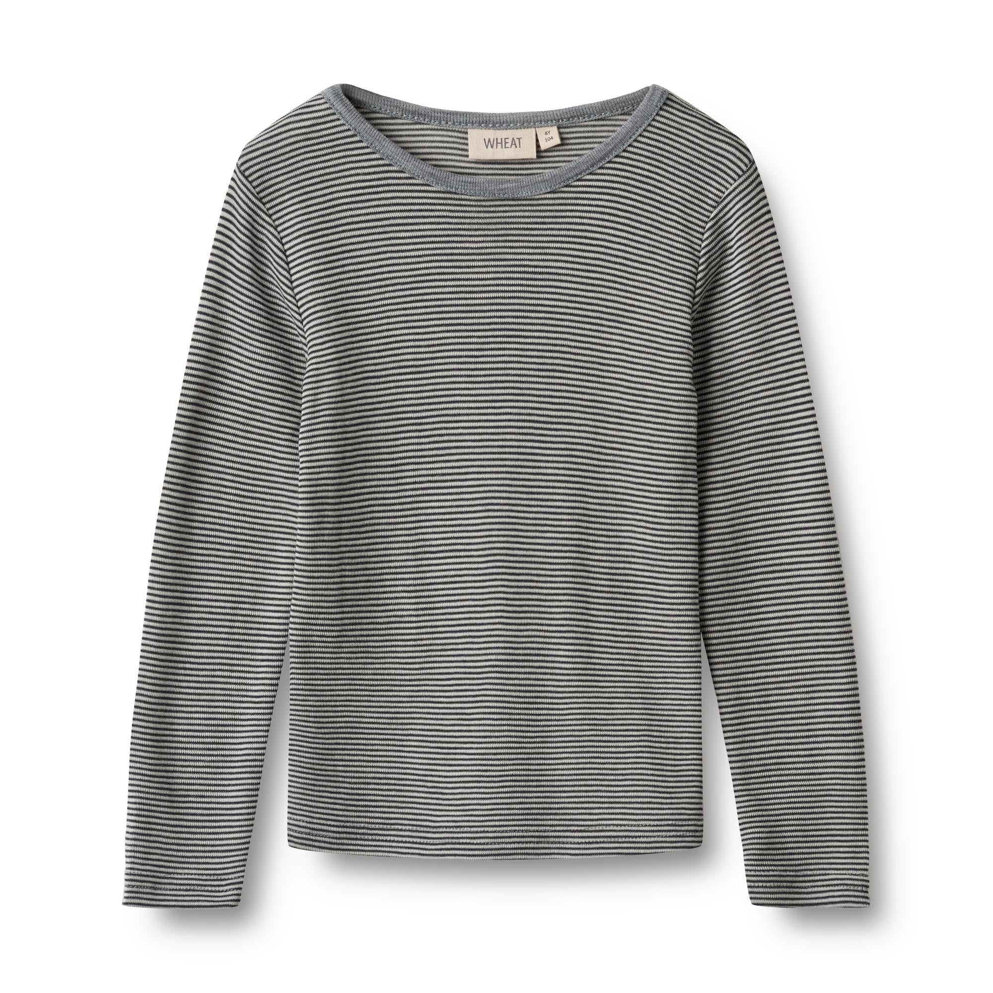 Camiseta de Lana de Manga Larga Alfie - Navy Stripe - Niño