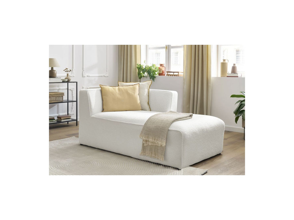 Méridienne Pour Canapé Modulable Megeve - Tissu Bouclette - Angle Droit