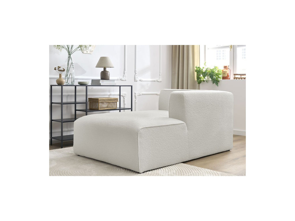 Méridienne Pour Canapé Modulable Megeve - Tissu Bouclette - Angle Droit