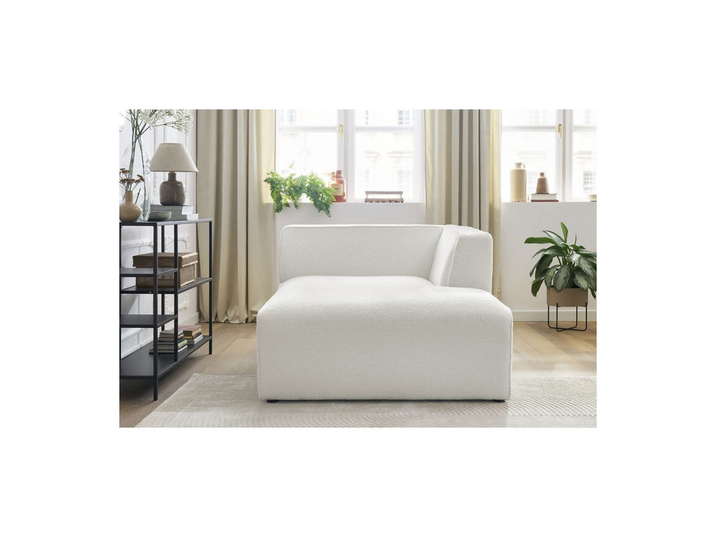 Méridienne Pour Canapé Modulable Megeve - Tissu Bouclette - Angle Droit