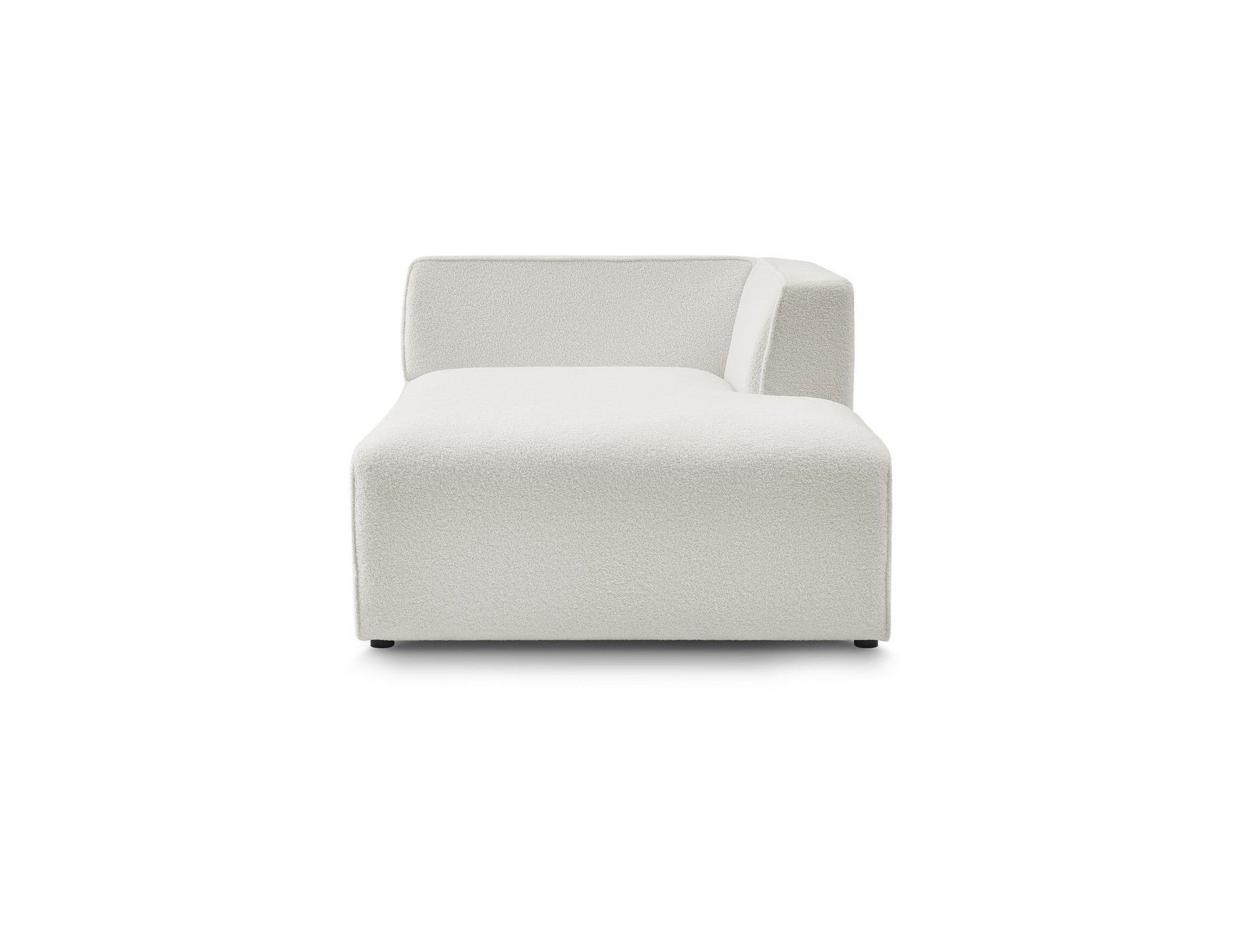 Méridienne Pour Canapé Modulable Megeve - Tissu Bouclette - Angle Droit