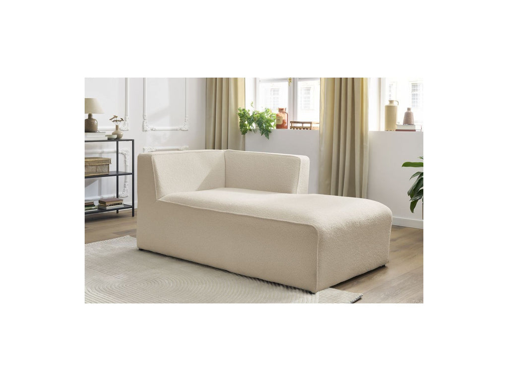 Méridienne Pour Canapé Modulable Megeve - Tissu Bouclette - Angle Droit