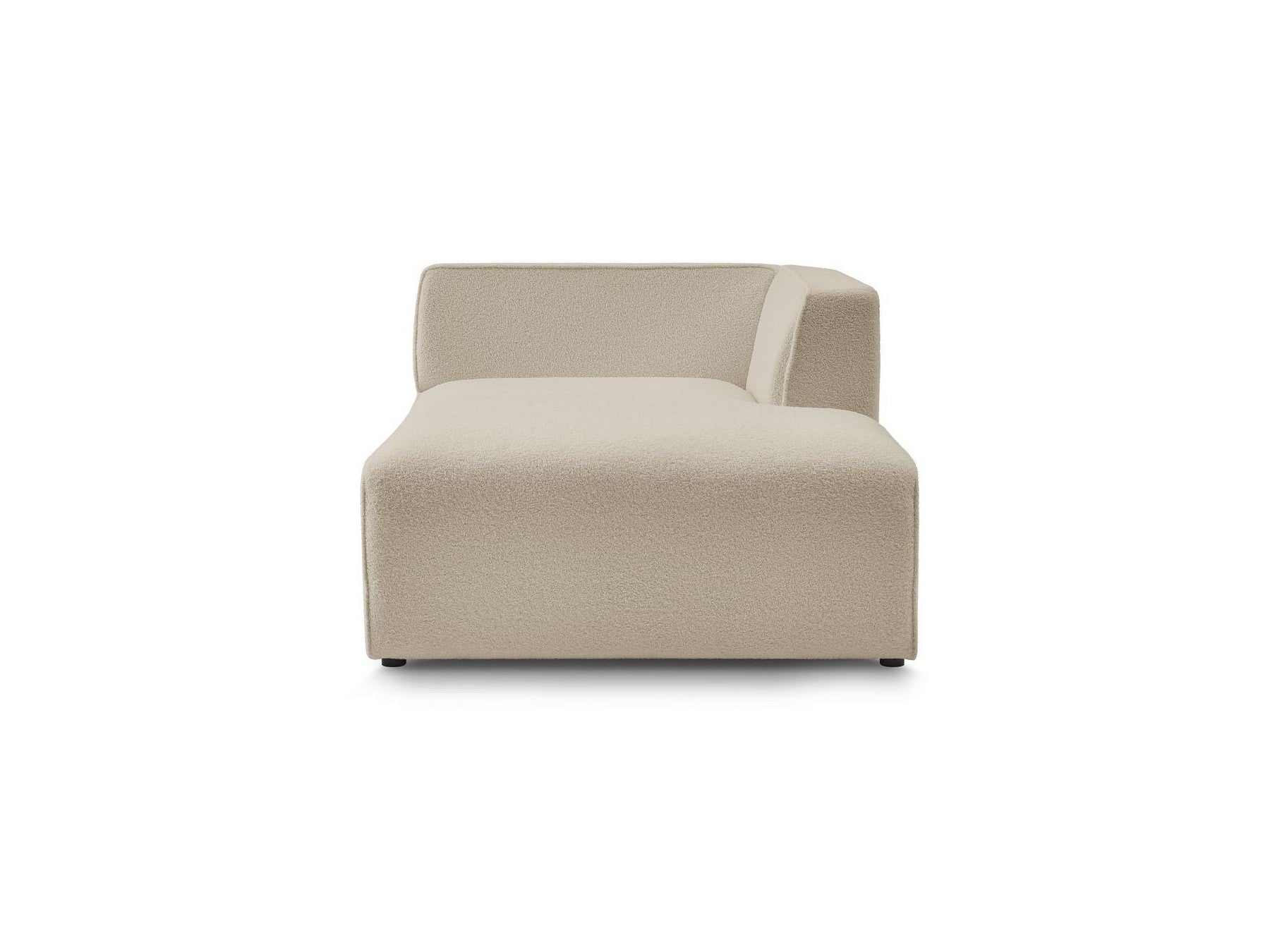 Méridienne Pour Canapé Modulable Megeve - Tissu Bouclette - Angle Droit