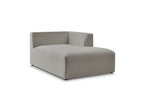 Méridienne Pour Canapé Modulable Megeve - Tissu Bouclette - Angle Droit