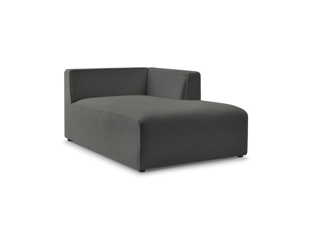 Méridienne Pour Canapé Modulable Megeve - Tissu Bouclette - Angle Droit