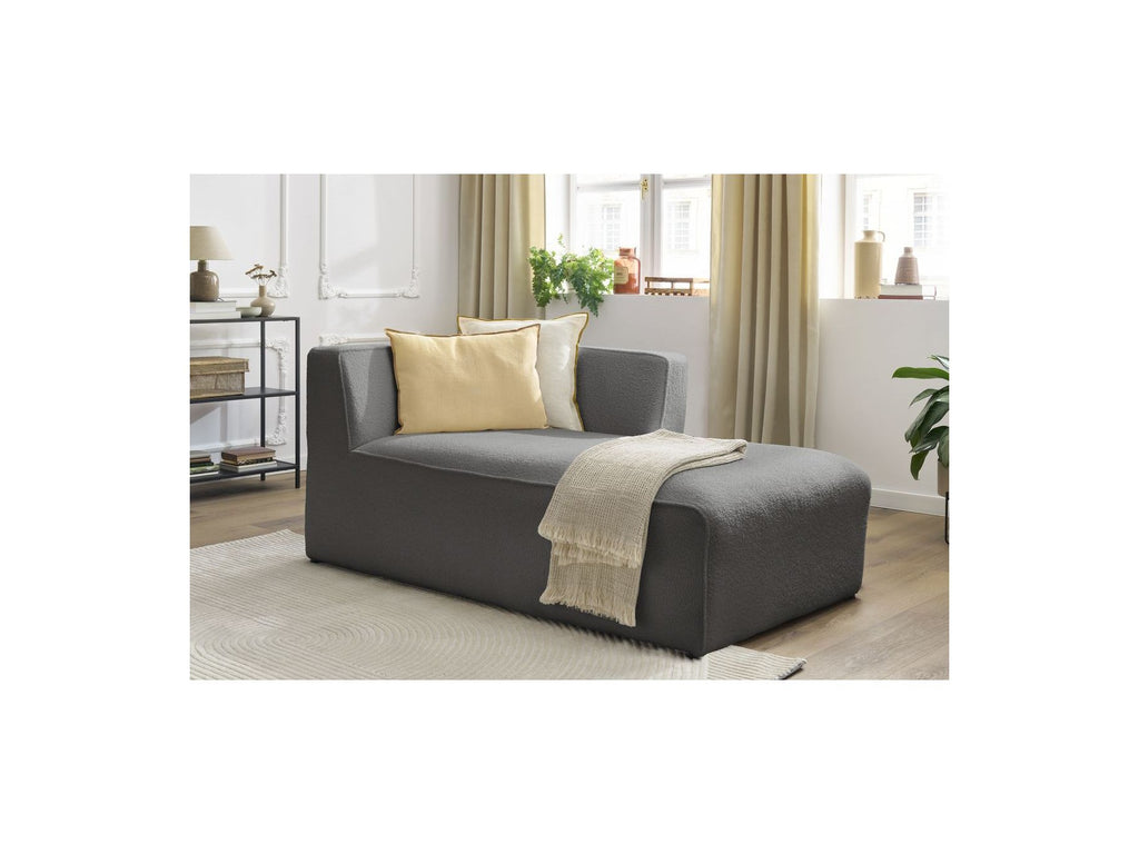 Méridienne Pour Canapé Modulable Megeve - Tissu Bouclette - Angle Droit