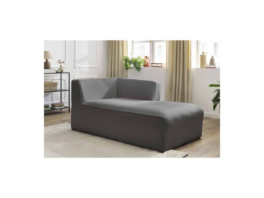 Méridienne Pour Canapé Modulable Megeve - Tissu Bouclette - Angle Droit
