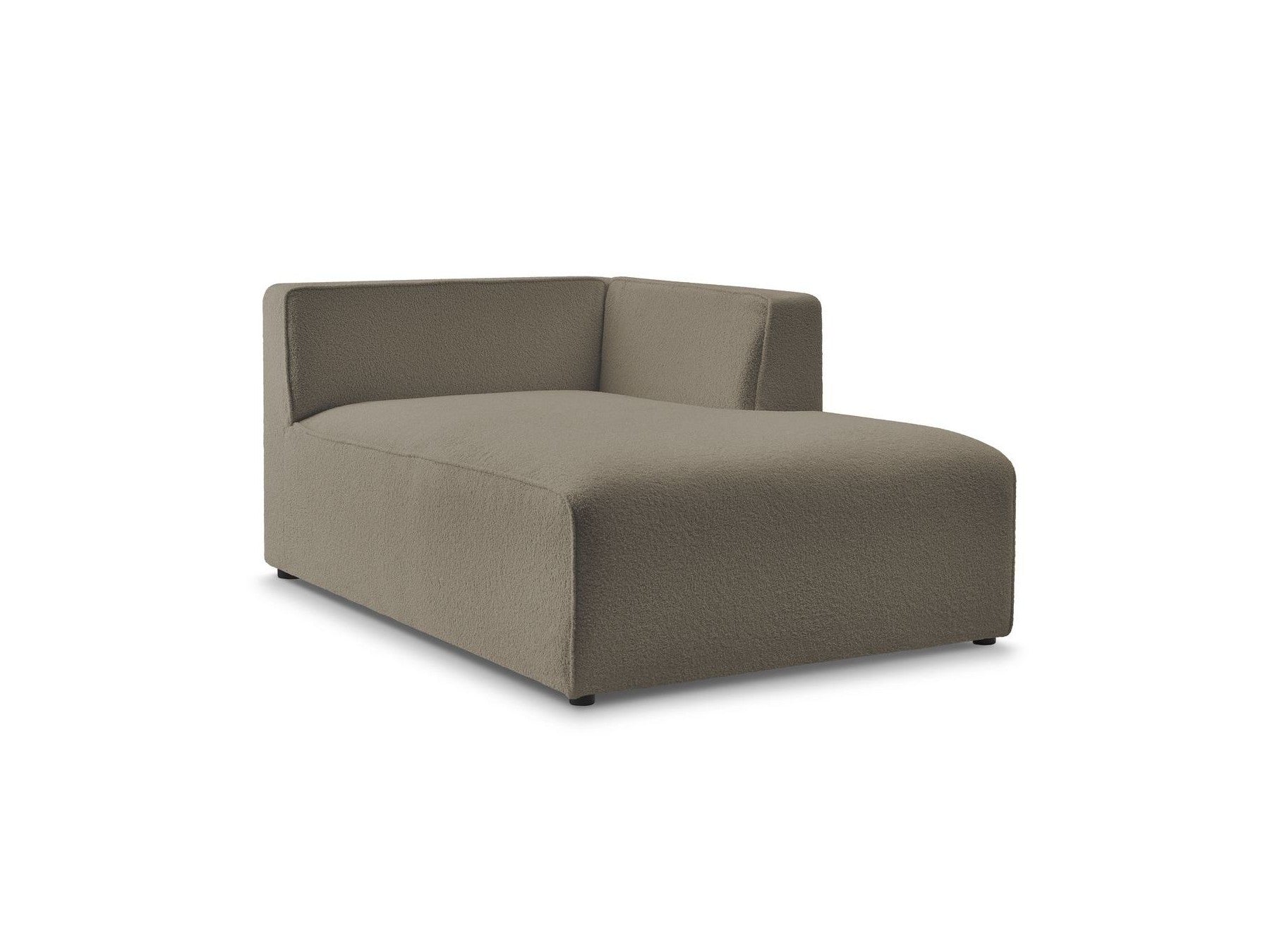Méridienne Pour Canapé Modulable Megeve - Tissu Bouclette - Angle Droit
