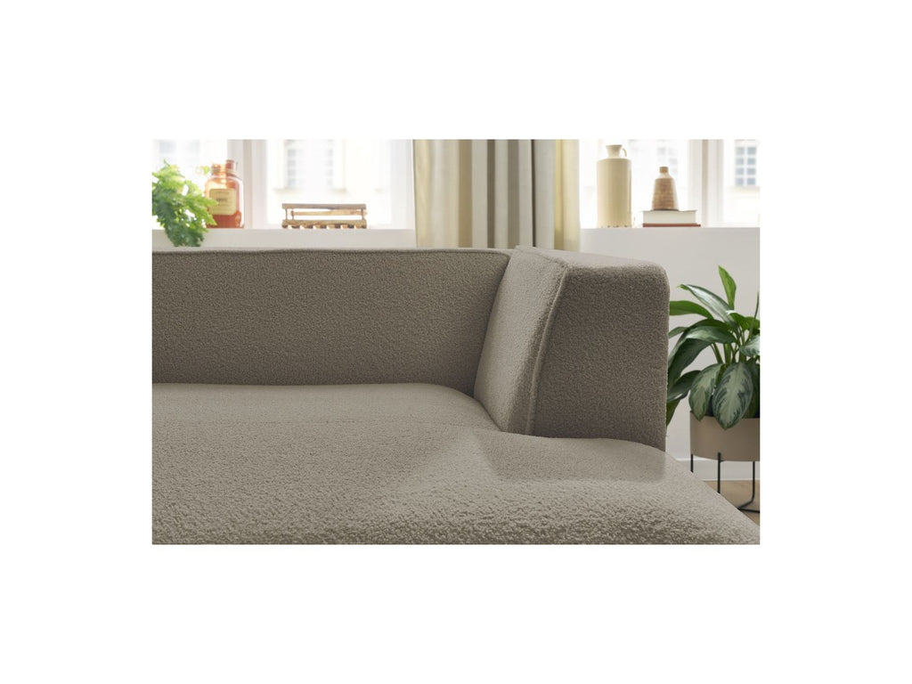 Méridienne Pour Canapé Modulable Megeve - Tissu Bouclette - Angle Droit