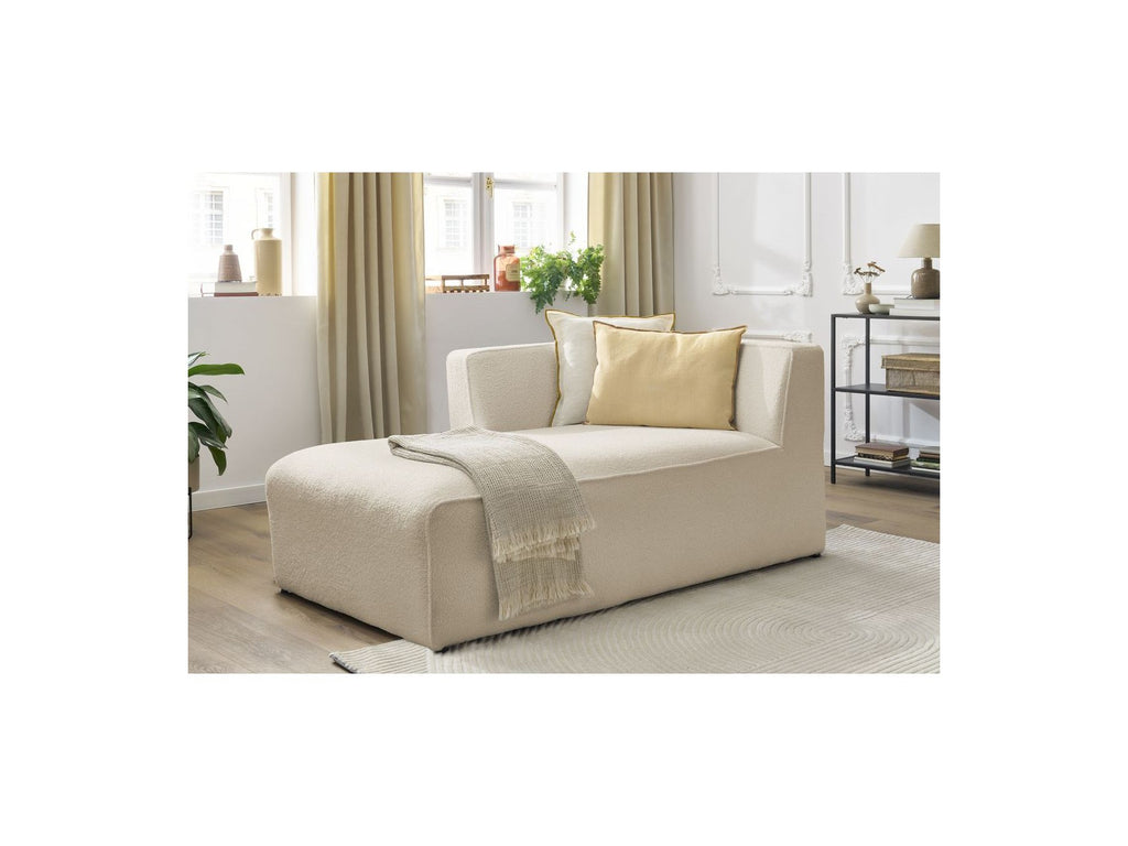 Méridienne Pour Canapé Modulable Megeve - Tissu Bouclette - Angle Gauche