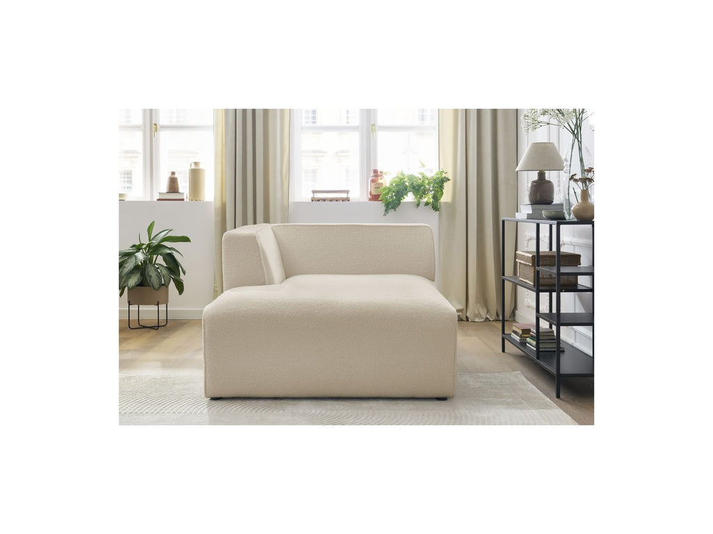 Méridienne Pour Canapé Modulable Megeve - Tissu Bouclette - Angle Gauche