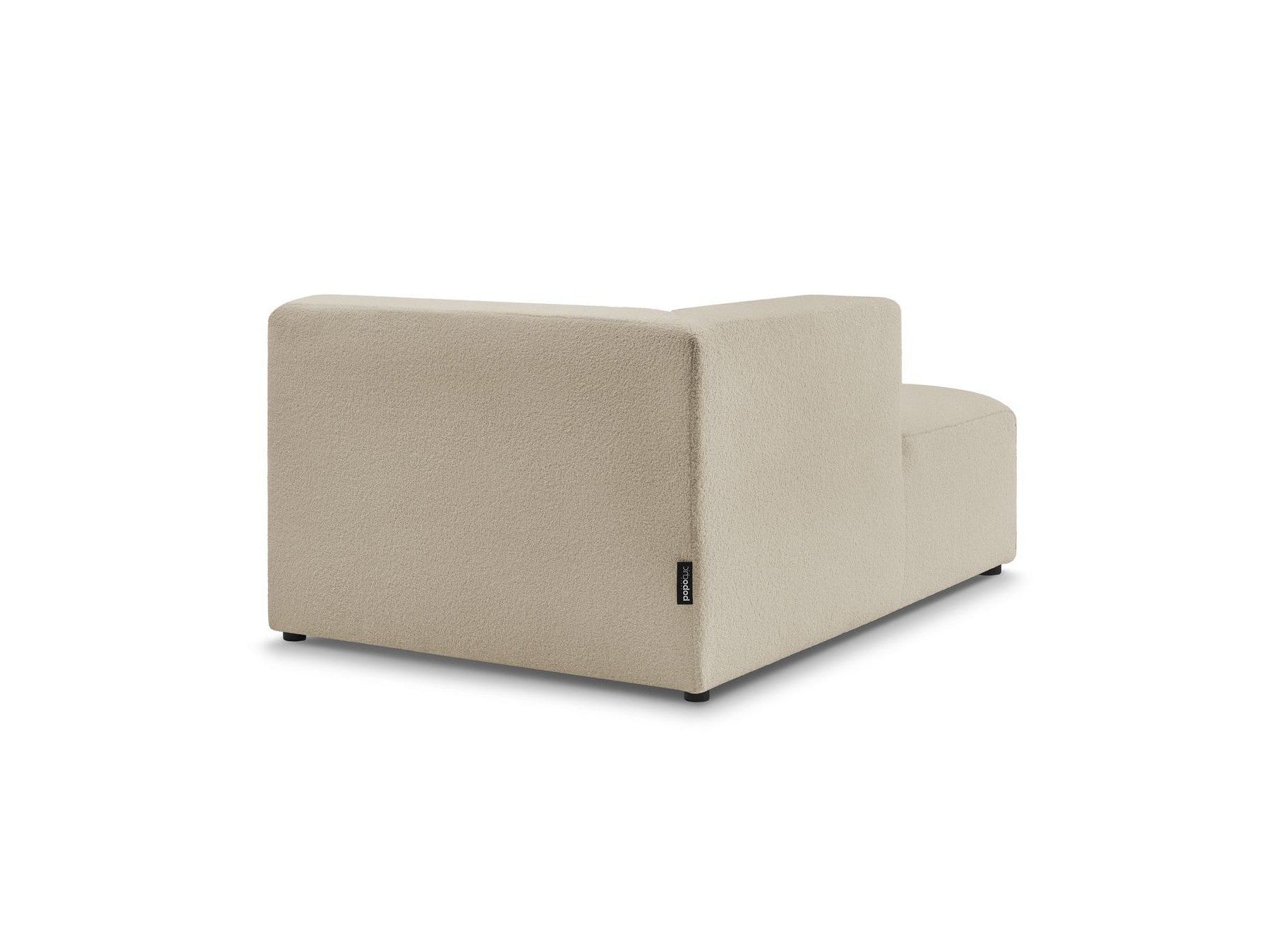 Méridienne Pour Canapé Modulable Megeve - Tissu Bouclette - Angle Gauche
