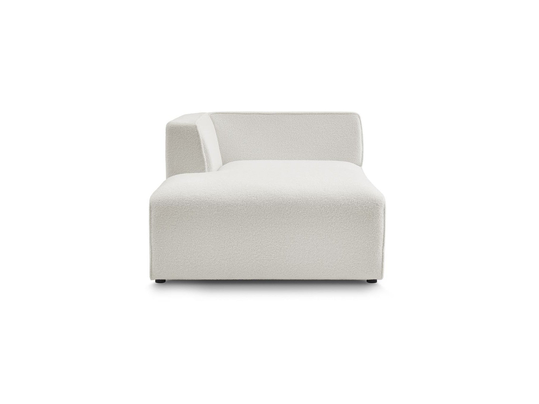 Méridienne Pour Canapé Modulable Megeve - Tissu Bouclette - Angle Gauche