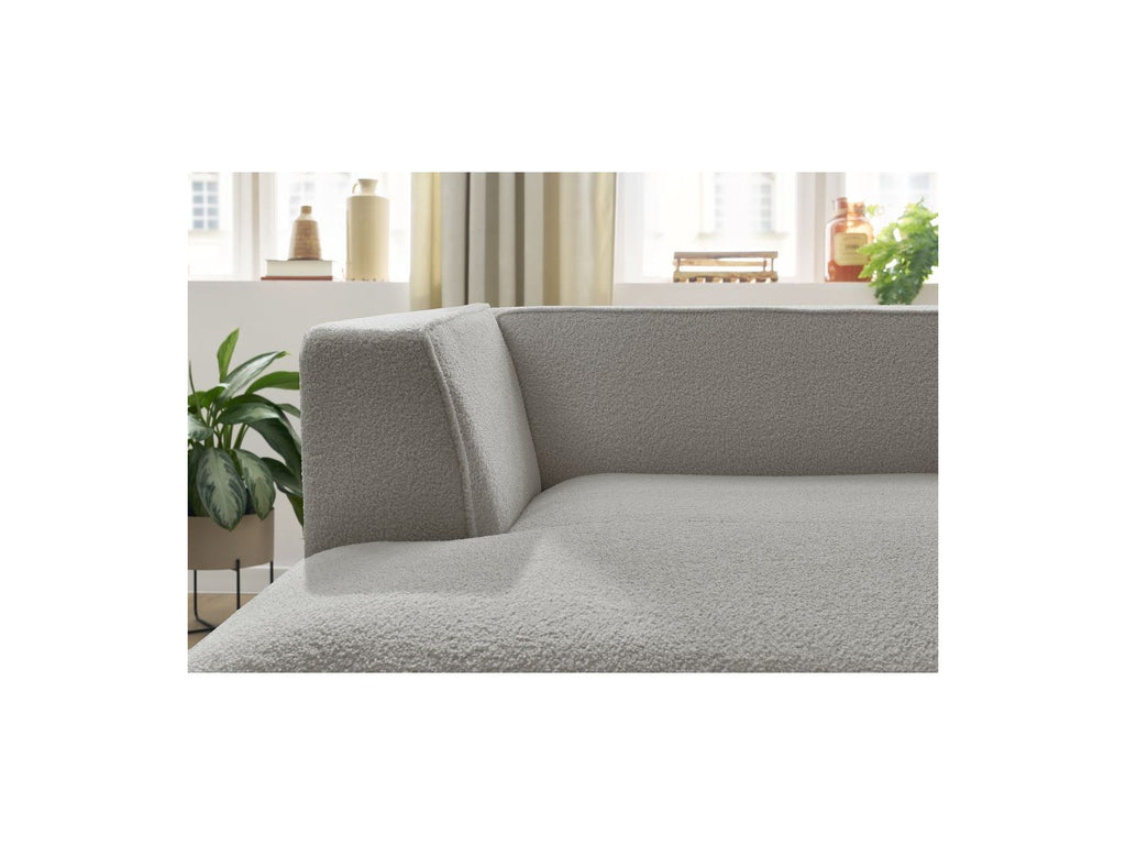 Méridienne Pour Canapé Modulable Megeve - Tissu Bouclette - Angle Gauche