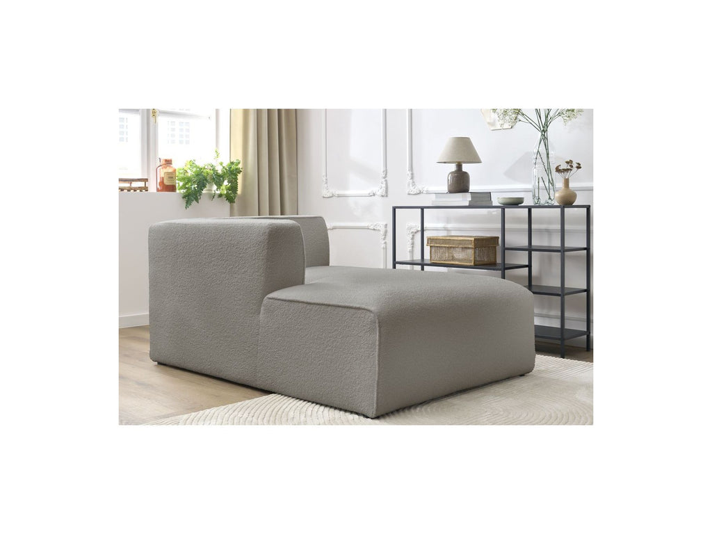 Méridienne Pour Canapé Modulable Megeve - Tissu Bouclette - Angle Gauche