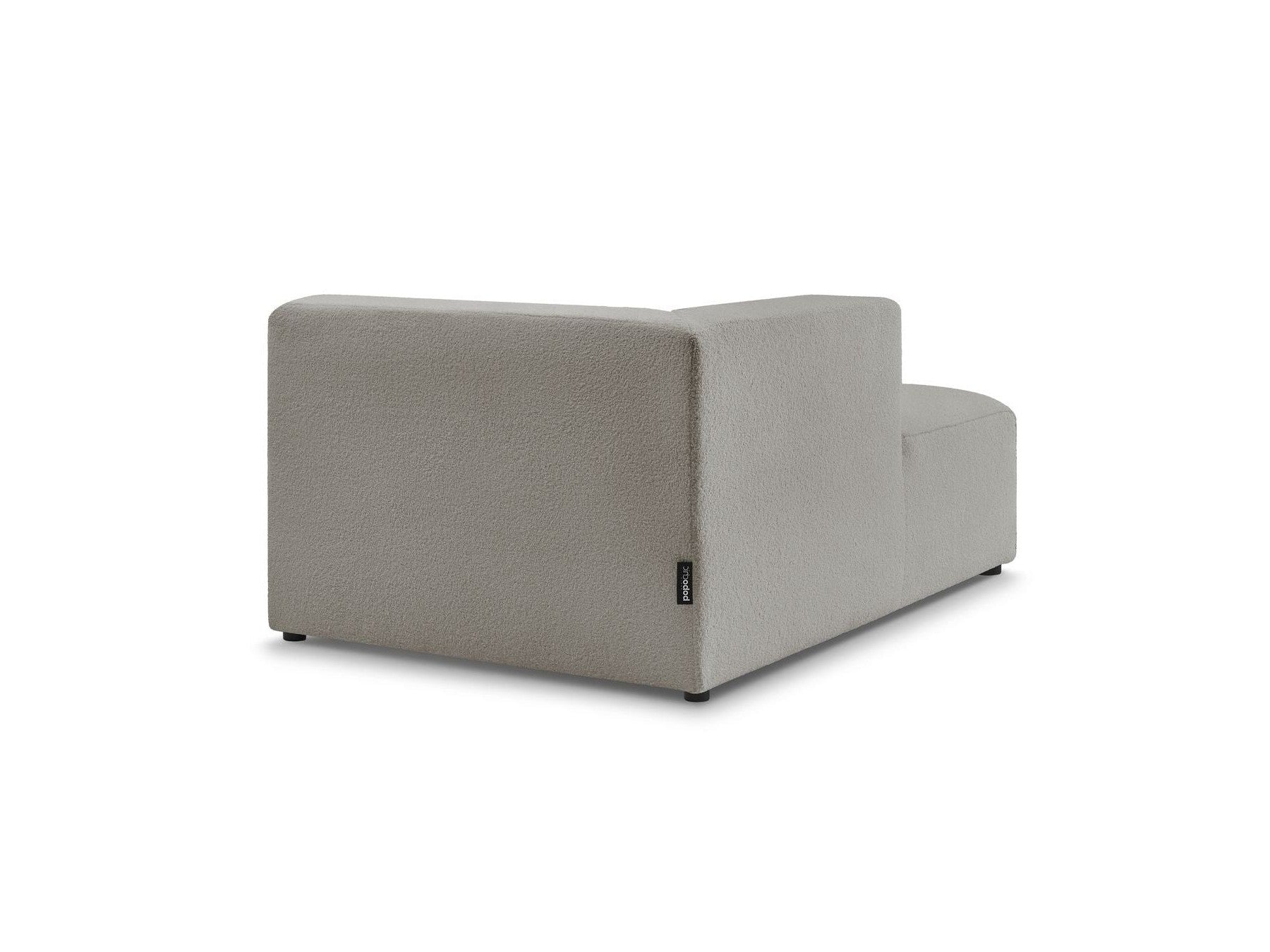 Méridienne Pour Canapé Modulable Megeve - Tissu Bouclette - Angle Gauche