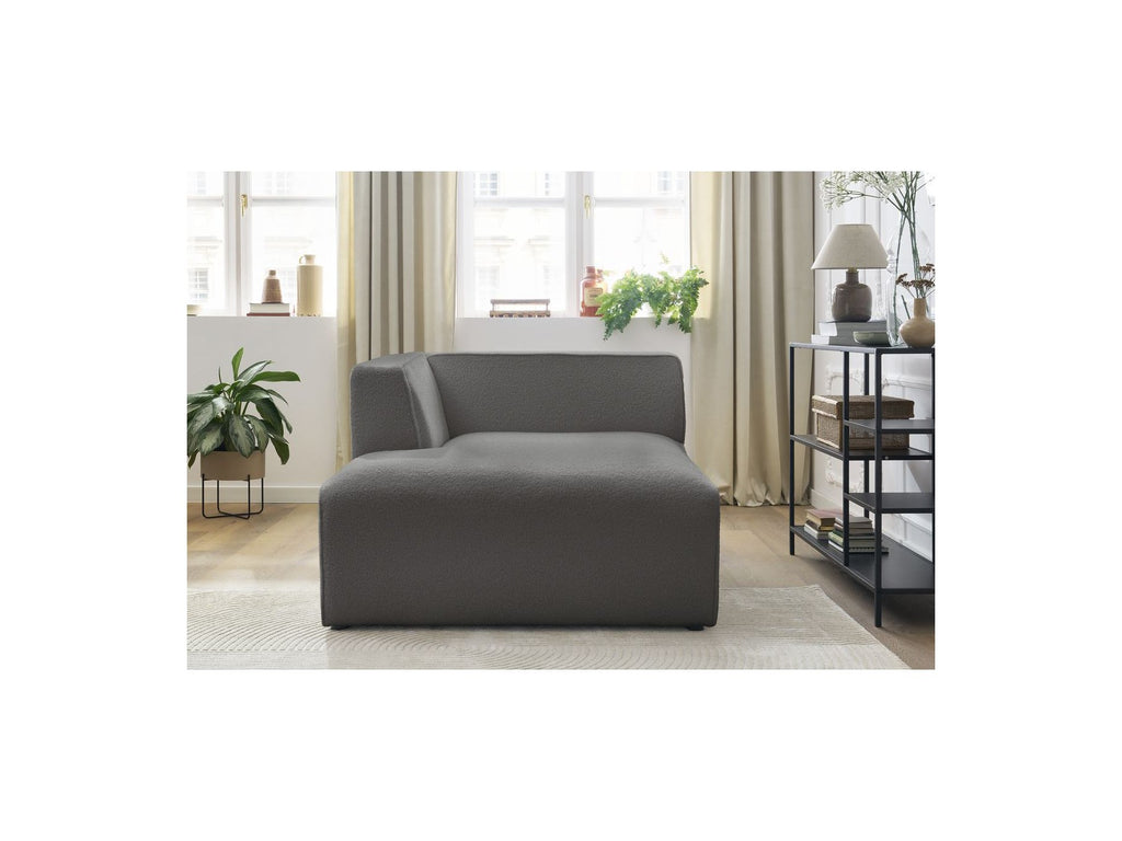 Méridienne Pour Canapé Modulable Megeve - Tissu Bouclette - Angle Gauche