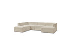 Fixed Panoramic Sofa - Megeve - Bouclé Fabric - Right-Hand Corner
