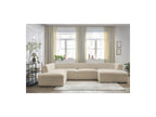 Fixed Panoramic Sofa - Megeve - Bouclé Fabric - Right-Hand Corner
