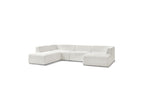Fixed Panoramic Sofa - Megeve - Bouclé Fabric - Right-Hand Corner