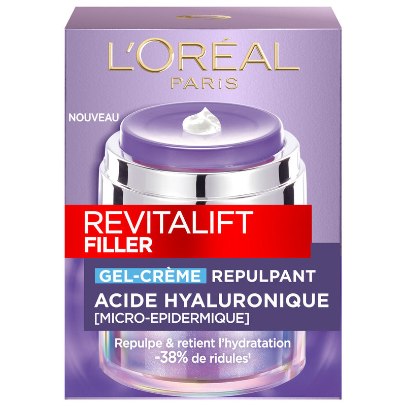 Revitalift Filler Gel-Crème Repulpant Acide Hyaluronique, Céramides, Niacinamide & Glycérine