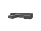 Fixed Panoramic Sofa - Megeve - Bouclé Fabric - Right-Hand Corner
