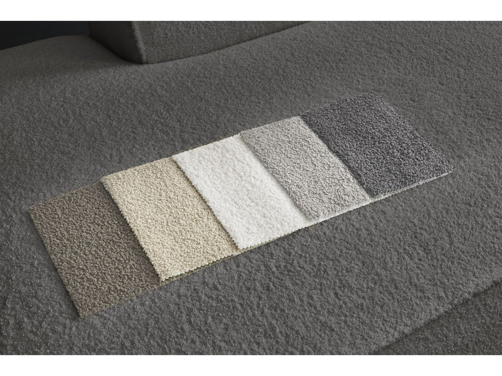 Fixed Panoramic Sofa - Megeve - Bouclé Fabric - Right-Hand Corner