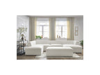 Fixed Panoramic Sofa - Megeve - With Pouffe - Bouclé Fabric - Right-Hand Corner