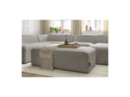 Fixed Panoramic Sofa - Megeve - With Pouffe - Bouclé Fabric - Right-Hand Corner