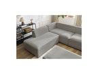 Fixed Panoramic Sofa - Megeve - With Pouffe - Bouclé Fabric - Right-Hand Corner