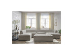Fixed Panoramic Sofa - Megeve - With Pouffe - Bouclé Fabric - Right-Hand Corner
