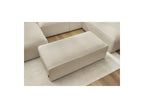Canapé Panoramique Fixe - Megeve - Avec Pouf - Tissu Bouclette - Angle Gauche
