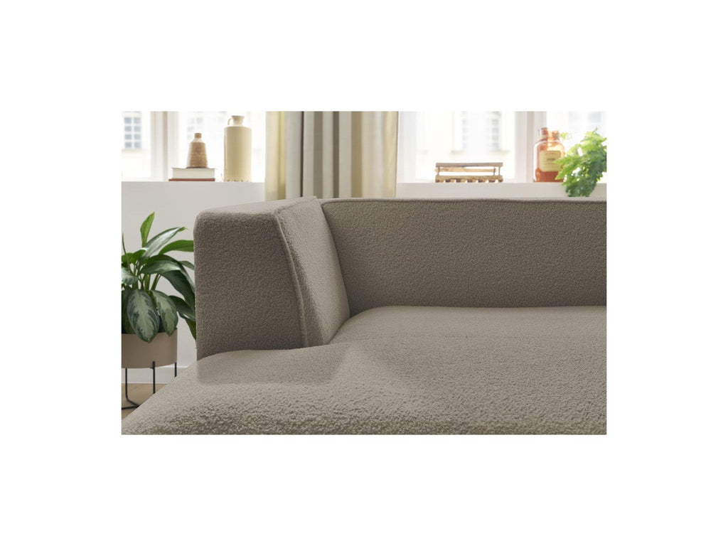 Méridienne Pour Canapé Modulable Megeve - Tissu Bouclette - Angle Gauche