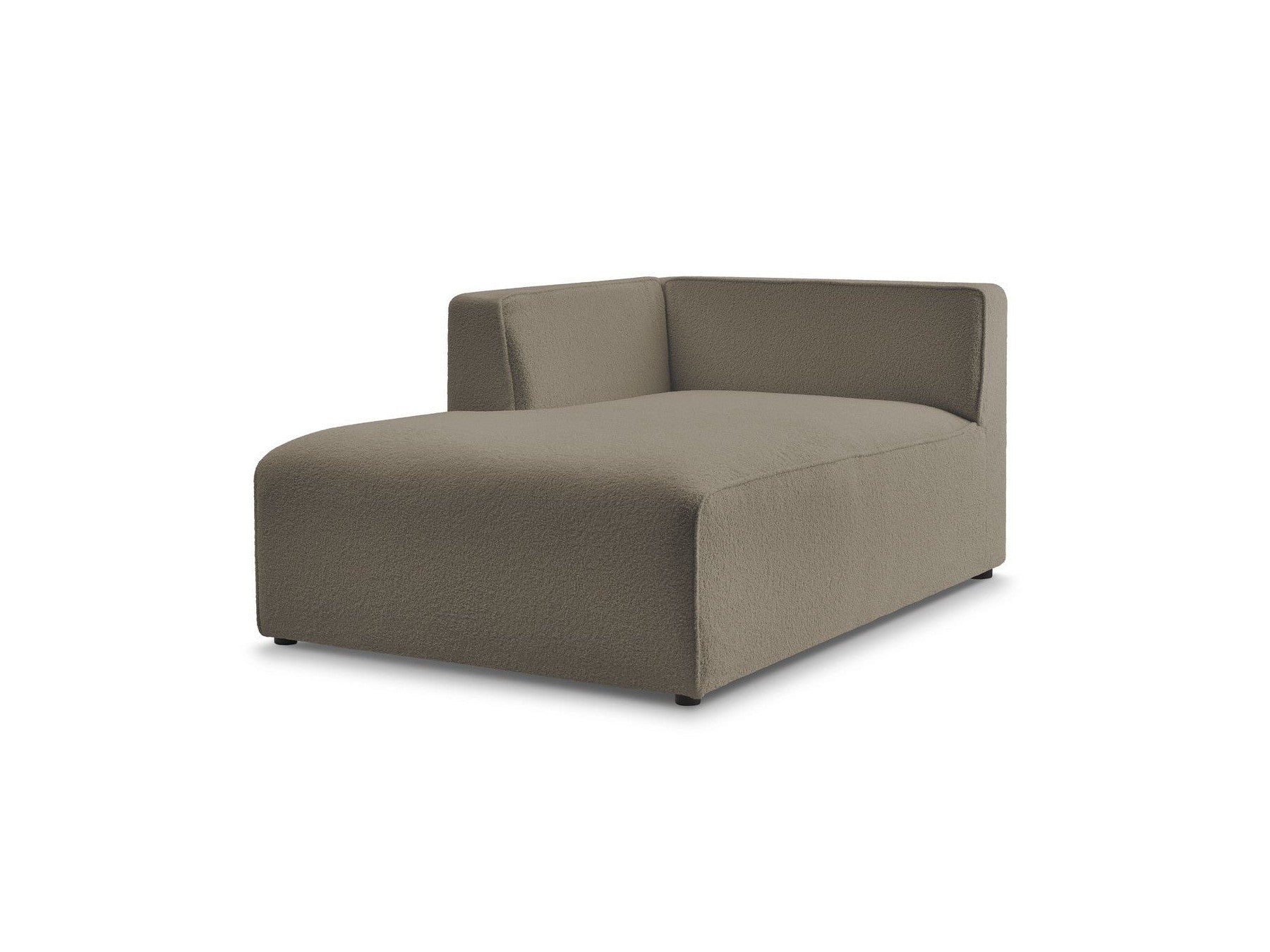 Méridienne Pour Canapé Modulable Megeve - Tissu Bouclette - Angle Gauche