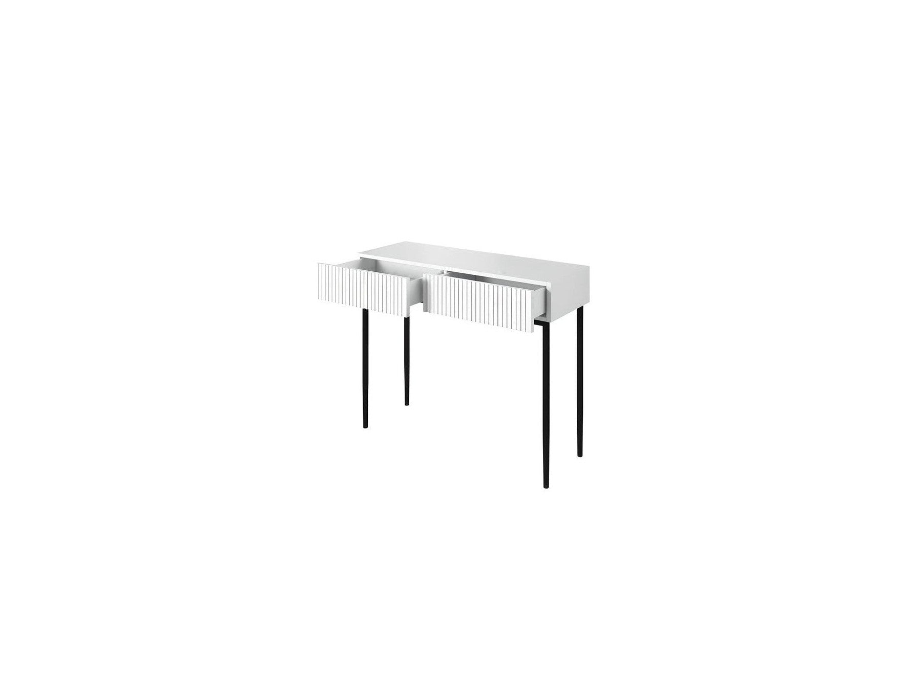 Kasha - Console Table 2 Drawers - Black Legs