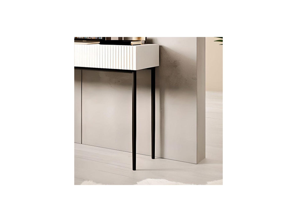 Kasha - Console Table 2 Drawers - Black Legs