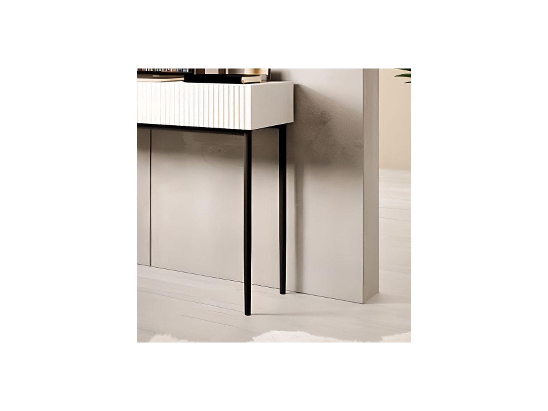 Kasha - Console Table 2 Drawers - Black Legs