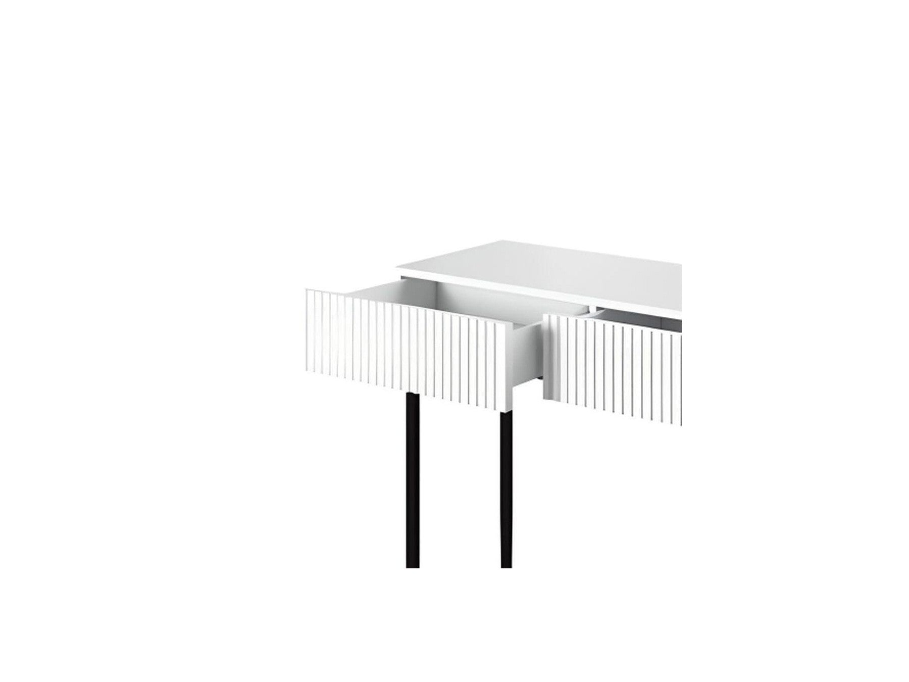 Kasha - Console Table 2 Drawers - Black Legs