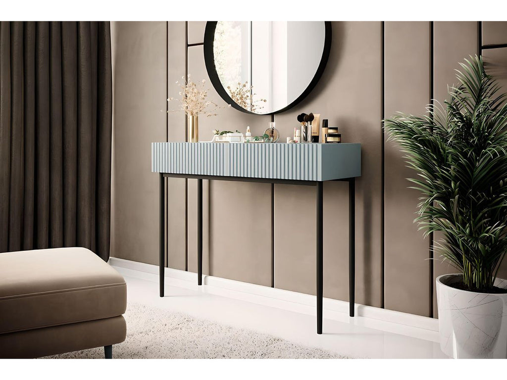 Kasha - Console Table 2 Drawers - Black Legs